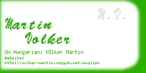 martin volker business card